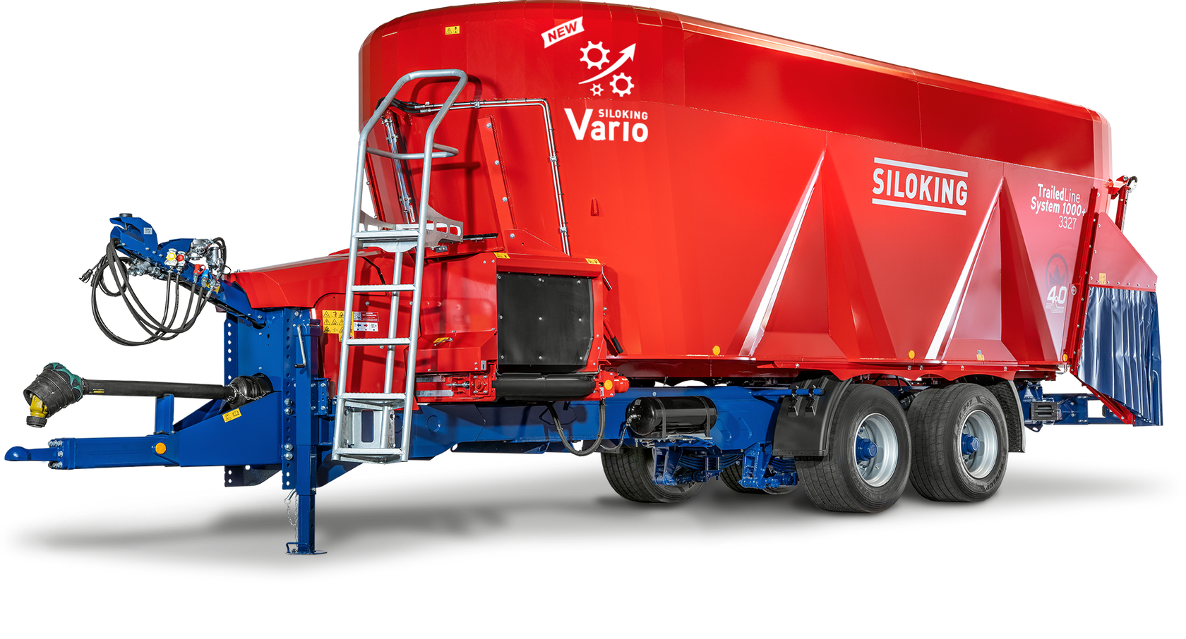 SILOKING Vario® Transmission på mikservogn til effektiv foderblanding i landbruget.